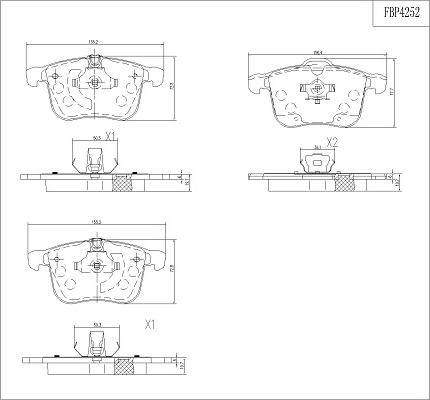 FI.BA FBP4252 - Kit pastiglie freno, Freno a disco autozon.pro