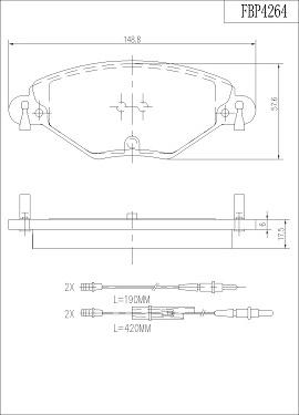 FI.BA FBP4264 - Kit pastiglie freno, Freno a disco autozon.pro