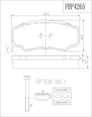 FI.BA FBP4265 - Kit pastiglie freno, Freno a disco autozon.pro