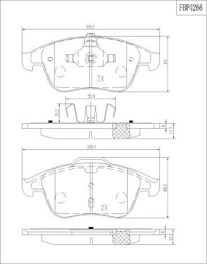 FI.BA FBP4266 - Kit pastiglie freno, Freno a disco autozon.pro