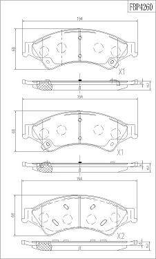 FI.BA FBP4260 - Kit pastiglie freno, Freno a disco autozon.pro