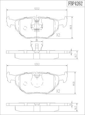 FI.BA FBP4262 - Kit pastiglie freno, Freno a disco autozon.pro