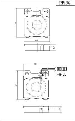 FI.BA FBP4202 - Kit pastiglie freno, Freno a disco autozon.pro