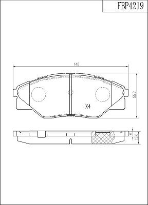 FI.BA FBP4219 - Kit pastiglie freno, Freno a disco autozon.pro