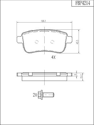 FI.BA FBP4214 - Kit pastiglie freno, Freno a disco autozon.pro