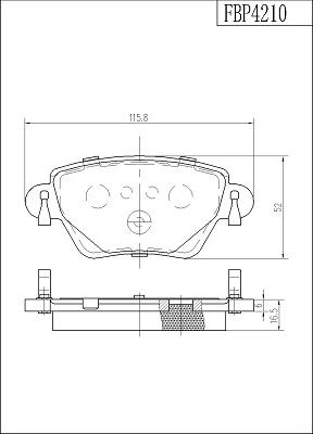 FI.BA FBP4210 - Kit pastiglie freno, Freno a disco autozon.pro