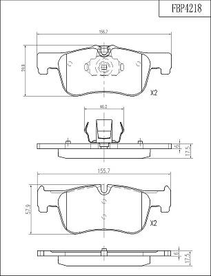 FI.BA FBP4218 - Kit pastiglie freno, Freno a disco autozon.pro