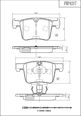 FI.BA FBP4217 - Kit pastiglie freno, Freno a disco autozon.pro