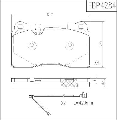 FI.BA FBP4284 - Kit pastiglie freno, Freno a disco autozon.pro