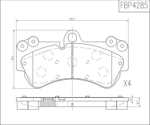 FI.BA FBP4285 - Kit pastiglie freno, Freno a disco autozon.pro