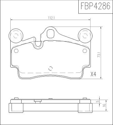 FI.BA FBP4286 - Kit pastiglie freno, Freno a disco autozon.pro