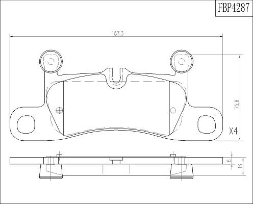 FI.BA FBP4287 - Kit pastiglie freno, Freno a disco autozon.pro