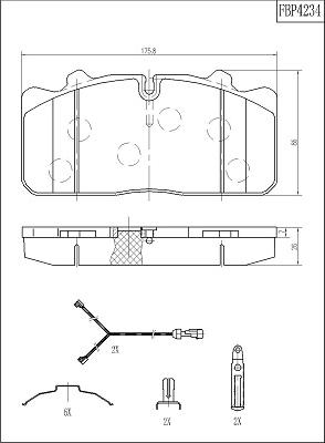 FI.BA FBP4234 - Kit pastiglie freno, Freno a disco autozon.pro