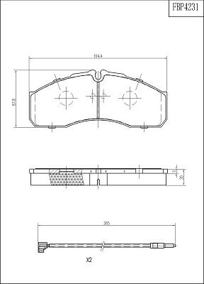 FI.BA FBP4231 - Kit pastiglie freno, Freno a disco autozon.pro