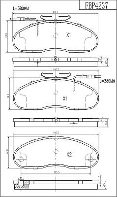 FI.BA FBP4237 - Kit pastiglie freno, Freno a disco autozon.pro