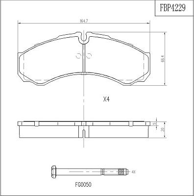 FI.BA FBP4229 - Kit pastiglie freno, Freno a disco autozon.pro