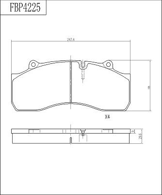 FI.BA FBP4225 - Kit pastiglie freno, Freno a disco autozon.pro