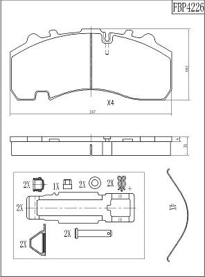 FTE BL2231A1 - Kit pastiglie freno, Freno a disco autozon.pro