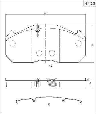 FI.BA FBP4223 - Kit pastiglie freno, Freno a disco autozon.pro