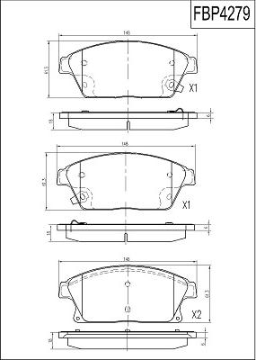 FI.BA FBP4279 - Kit pastiglie freno, Freno a disco autozon.pro