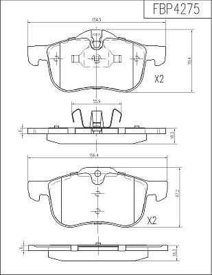 FI.BA FBP4275 - Kit pastiglie freno, Freno a disco autozon.pro