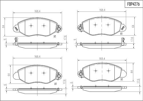 FI.BA FBP4276 - Kit pastiglie freno, Freno a disco autozon.pro