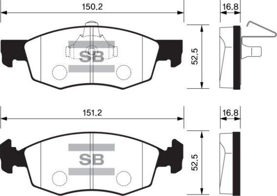 FI.BA FBP1198 - Kit pastiglie freno, Freno a disco autozon.pro