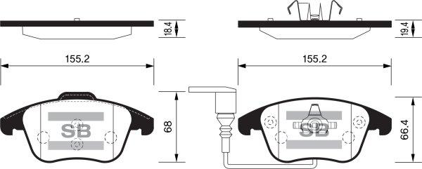 FI.BA FBP2264 - Kit pastiglie freno, Freno a disco autozon.pro