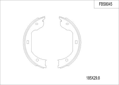 FI.BA FBS8045 - Kit ganasce freno autozon.pro