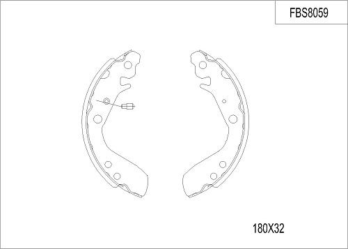 FI.BA FBS8059 - Kit ganasce freno autozon.pro