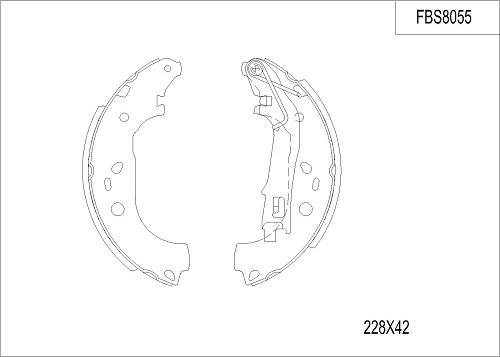 FI.BA FBS8055 - Kit ganasce freno autozon.pro