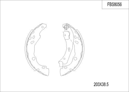 FI.BA FBS8056 - Kit ganasce freno autozon.pro