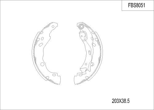 FI.BA FBS8051 - Kit ganasce freno autozon.pro