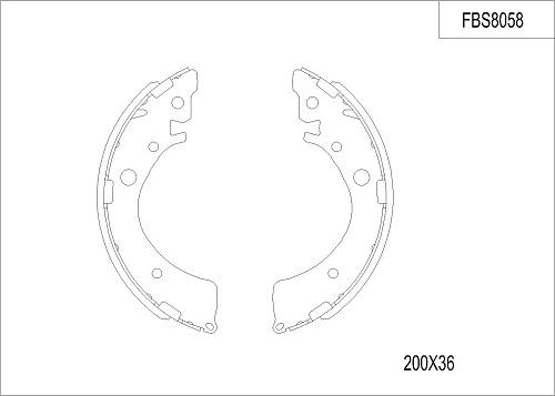 FI.BA FBS8058 - Kit ganasce freno autozon.pro