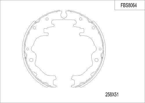 FI.BA FBS8064 - Kit ganasce freno autozon.pro