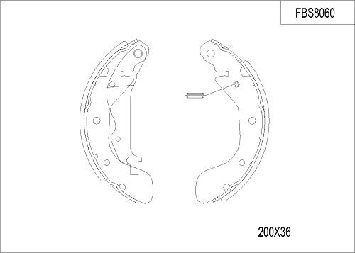 FI.BA FBS8060 - Kit ganasce freno autozon.pro