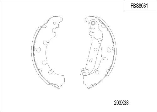 FI.BA FBS8061 - Kit ganasce freno autozon.pro