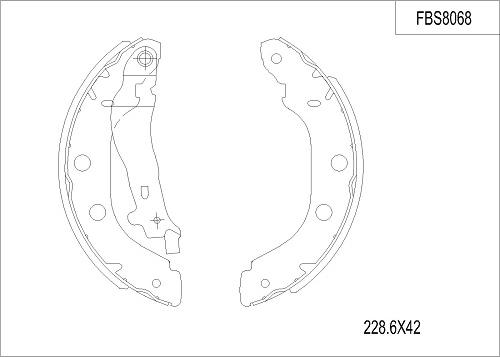 FI.BA FBS8068 - Kit ganasce freno autozon.pro