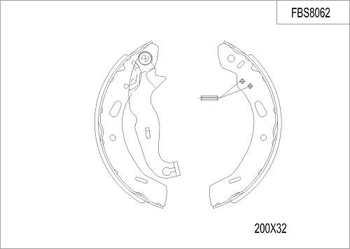 FI.BA FBS8062 - Kit ganasce freno autozon.pro