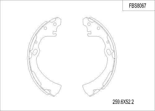 FI.BA FBS8067 - Kit ganasce freno autozon.pro