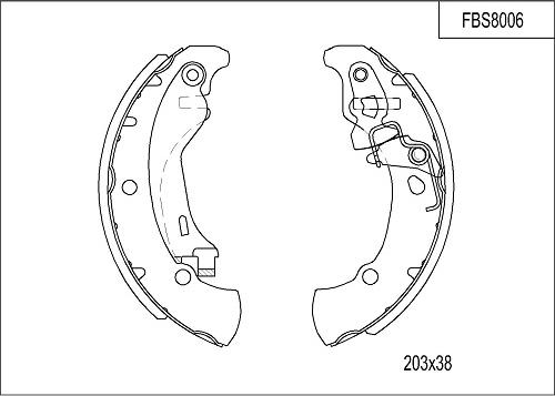 FI.BA FBS8006 - Kit ganasce freno autozon.pro