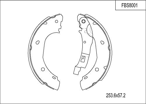 FI.BA FBS8001 - Kit ganasce freno autozon.pro