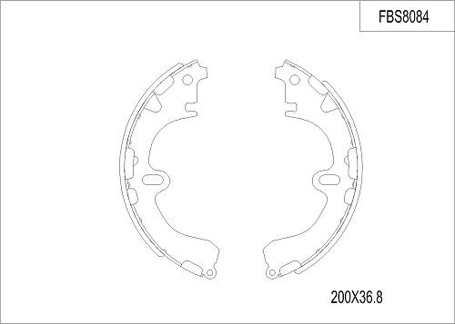 FI.BA FBS8084 - Kit ganasce freno autozon.pro