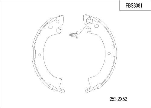 FI.BA FBS8081 - Kit ganasce freno autozon.pro