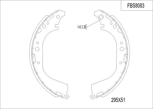 FI.BA FBS8083 - Kit ganasce freno autozon.pro