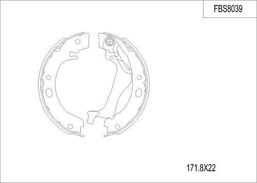 FI.BA FBS8039 - Kit ganasce freno autozon.pro