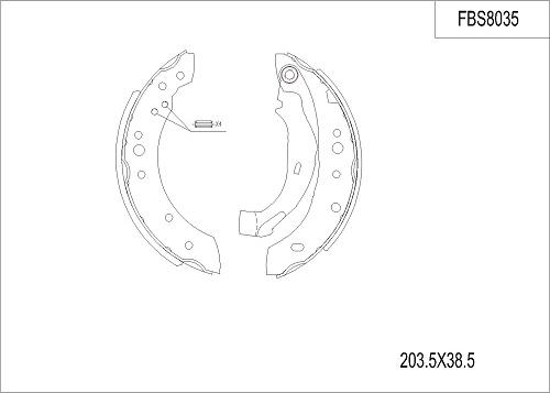 FI.BA FBS8035 - Kit ganasce freno autozon.pro