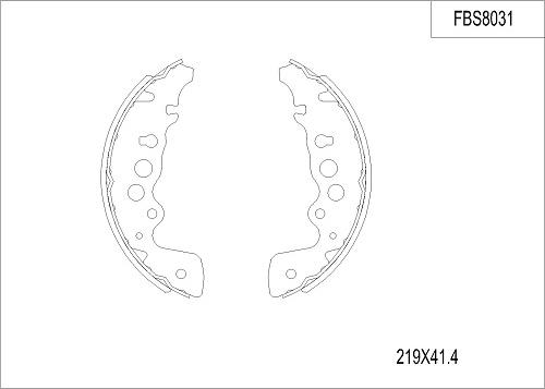 FI.BA FBS8031 - Kit ganasce freno autozon.pro