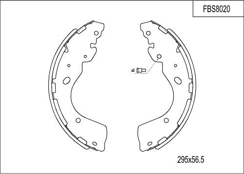 FI.BA FBS8020 - Kit ganasce freno autozon.pro