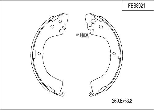 FI.BA FBS8021 - Kit ganasce freno autozon.pro